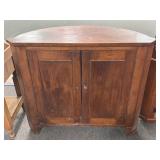 ANTIQUE CORNER CUPBOARD BASE - 2 DOOR -