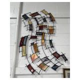 METAL WALL ART W/COLORFUL PANELS - 24" X 40"