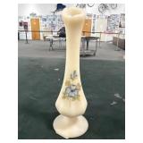 FENTON "BLUE DOGWOOD" CUSTARD GLASS - 7 1/2"