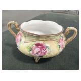 NIPPON HAND PAINTED PORCELAIN SUGAR BOWL