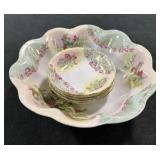 6 PC. EAGLE CHINA AUSTRIA BERRY BOWL SET