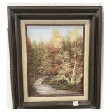 COUNTRY LANE OIL ON CANVAS BY SHARYN - FRAMED