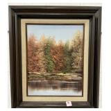 FOREST BY THE WATER OIL ON CANVAS BY SHARYN -