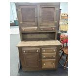 PRIMITIVE KITCHEN CABINET - 2 DOOR, 2 DRAWER TOP -