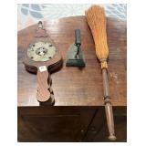 FIREPLACE BELLOWS, HEARTH BROOM AND