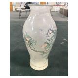 6 1/2" ASIAN REVERSE PAINTED GLASS VASE