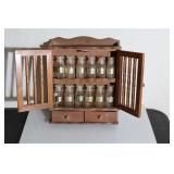 Vintage Spice Rack and Spice Bottles