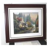 Thomas Kinkade, Forest Chapel 20x24 Offset Lithogr