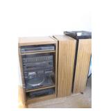 TECHNICS STEREO SYSTEM AND HITACHI VCR