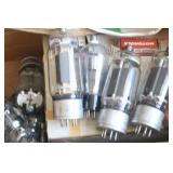 BOX OF VARIOUS TYPE RADIO TUBES
