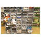 ORGANIZER DRAWERS WITH RADIO PARTS ETC