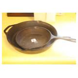 (2) LODGE CAST IRON SKILLETS