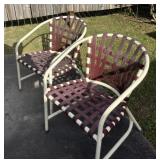 4 YARD CHAIRS & TABLE