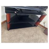 WOOD & GLASS TV STAND FOR CORNER