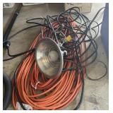 2 EXTENSION CORDS & DROP LIGHT