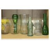 8 VASES & KNOXVILLE COKE BOTTLE