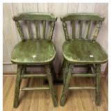 2 BAR STOOLS & PRINT - 24 IN STOOLS