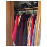 CONTENTS OF CLOSET: SHIRTS, JACKETS, SOME