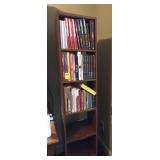 5ft TALL BOOK SHELF W/ CONTENTS
