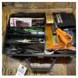 TACKLE BOX FULL OF OFFICE SUPPLIES & MEDICAL TOOLS