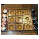 VTG GLASS MARBLES TIC TAC TOE