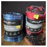 (2) EDDIE BAUER HOME PACKABLE THROWS