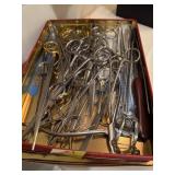 TRAY FULL OF SURGICAL INSTRUMENTS