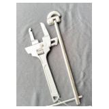 HUSKY ADJUSTABLE PLUMBERS WRENCH &.....