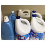 3 JUGS OF CLOROX BLEACH, JUG OF UPHOLSTERY
