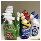 7 BOTTLES OF SPRAY N WASH, 4 BOTTLES OF TOILET