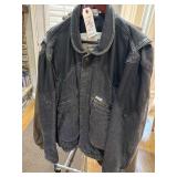 GUESS LEATHER & DENIM JACKET SIZE M & A CRAFTSMAN