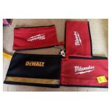 (4) TOOL BAGS - 3 MILWAUKEE 1 DEWALT