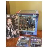 JOHN WICK COLLECTIBLE STATUE IN BOX, METAL PICTURE