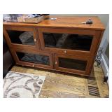 TV CABINET W/ 4 GLASS DOORS 49"x30"x22"