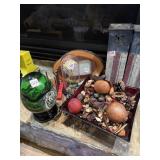 SQUARE CENTER BOWL, EGG SHAPED JEWELRY BOX, 2