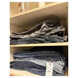 (12) PAIRS OF BLUE JEANS, MENS, SIZE 34 - VARIETY