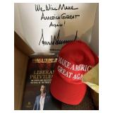 MAGA DONALD TRUMP JR SIGNED BOOK, MAGA HAT, &
