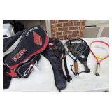 (5) RAQUETBALL RAQUETS & SPEEDPORT CARRY CASE