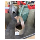 (3) WATERING BUCKETS, 1 IS COPPER 2 ARE PLASTIC