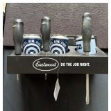 EASTWOOD AEROSOL CAN RACK W/ SCREW DRIVERS