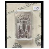 1 OZ SILVER INGOT ARCHANGEL MICHAEL - SCOTTSDALE