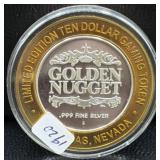GOLDEN NUGGET/STANDING PROUD $10 BI-METALIC GAMING
