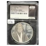 STAR WARS CLASSIC - 2017 - "OBI WAN" - 1 OZ SILVER