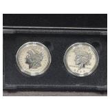 2023 MORGAN AND PEACE DOLLAR - 2 COIN SET -