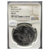 STAR WARS - 2020 - "DARTH VADER" - 1 OZ SILVER