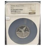 2020Mo MEXICO LIBERTAD - 2 ONZA - PROOF SILVER -