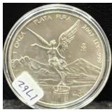 2007Mo MEXICO LIBERTAD 1 OZ SILVER ROUND