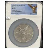 2022Mo MEXICO LIBERTAD - 5 ONZA - SILVER -