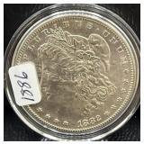 1882-S MORGAN SILVER DOLLAR