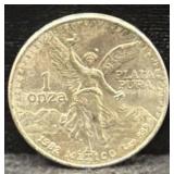 1982 MEXICO 1 OZ SILVER ROUND